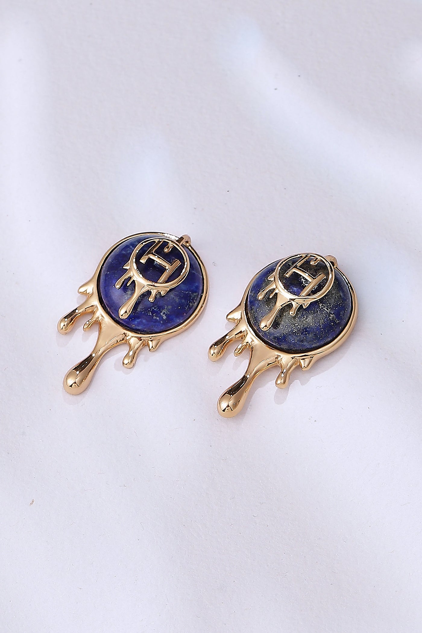 Outhouse Drip Oh Palescent Lapis Stud EarringsEarrings designer jewellery fashion online shopping melange singapore
