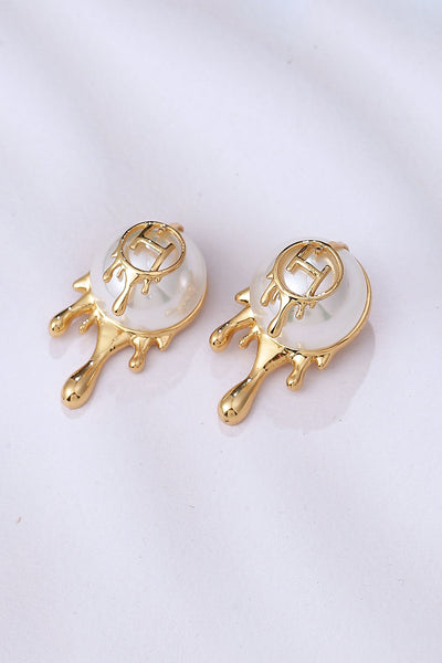 Outhouse Drip Oh Palescent Pearl Studs designer jewellery fashion online shopping melange singapore