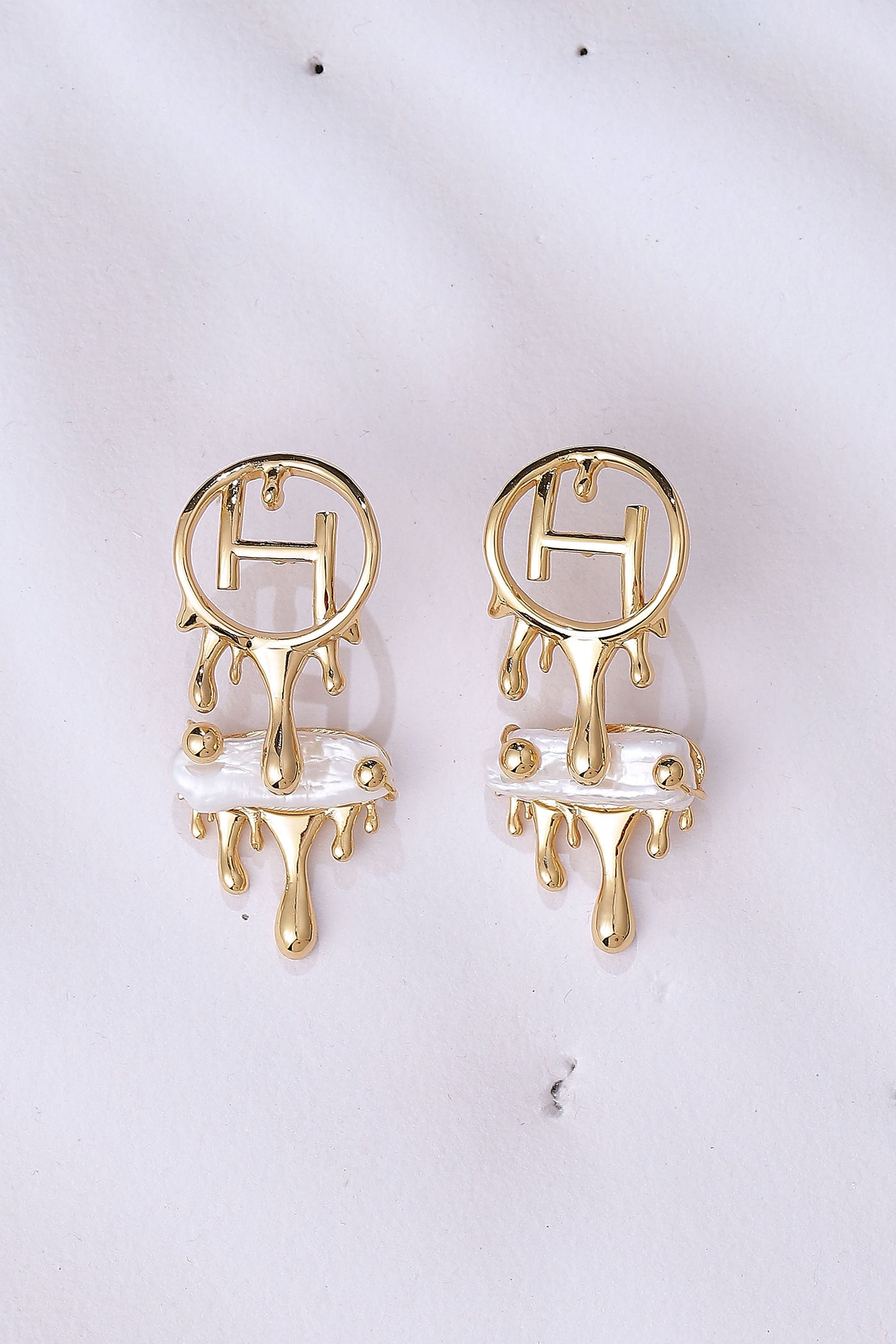 Outhouse Drip Oh River Rose Stud Earrings designer jewellery fashion online shopping melange singapore