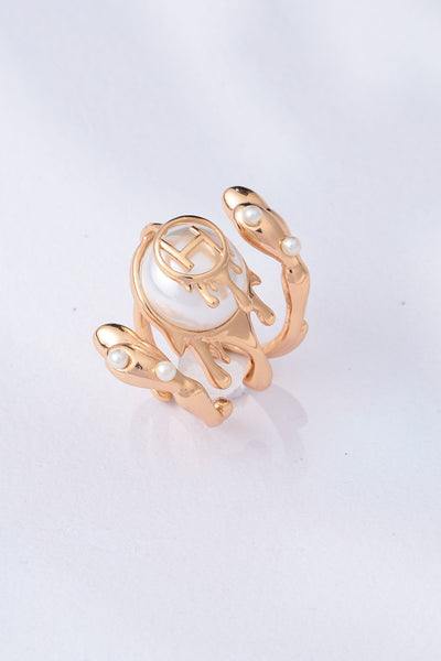 Outhouse Drip Oh River Rose Wrap Ring designer jewellery fashion online shopping melange singapore