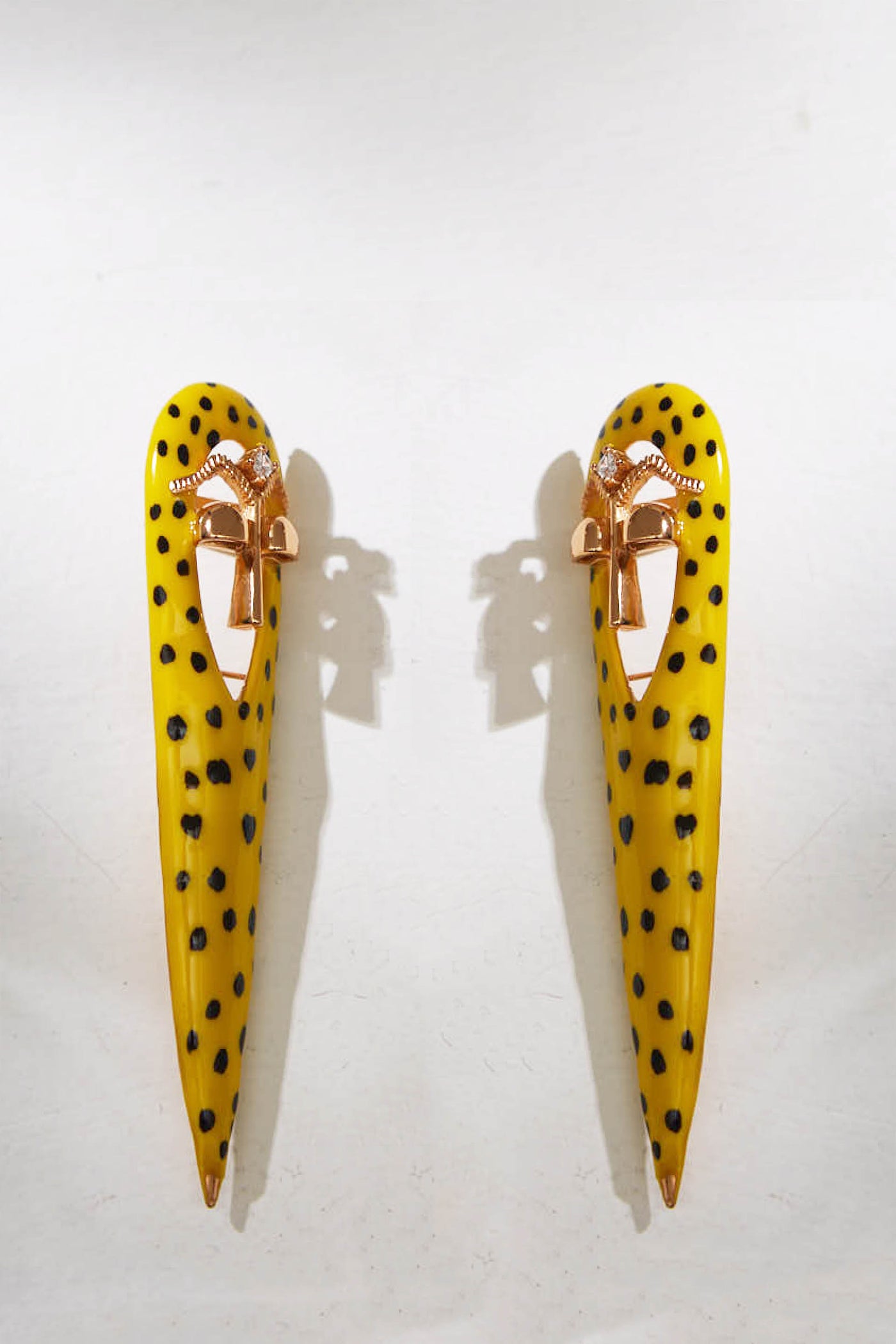 Outhouse Jewellery Gavi Spicule Yellow Kaybug Earrings Fashion Jewellery Online Shopping Melange Singapore Indian Designer Wear