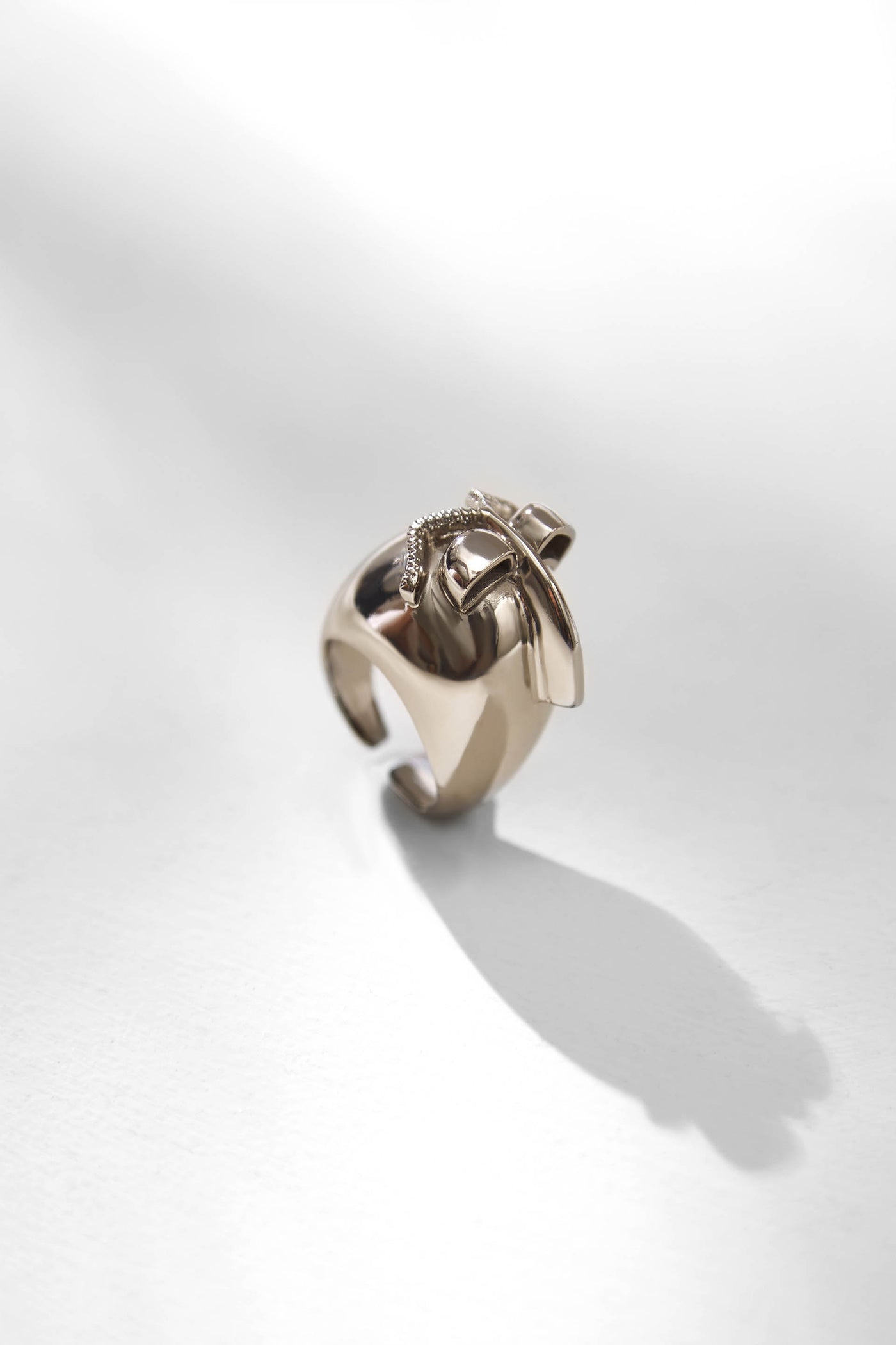 Outhouse Jewellery The Gavi Cigar Ring In Silver Finish Fashion Jewellery Online Shopping Melange Singapore Indian Designer Wear