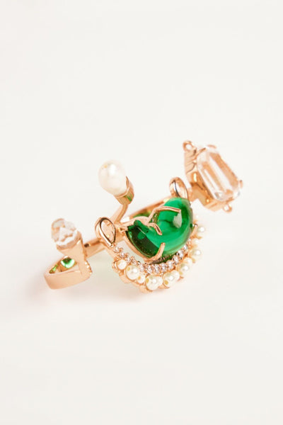Outhouse Le Cleo Double Ring jewellery indian designer wear online shopping melange singapore