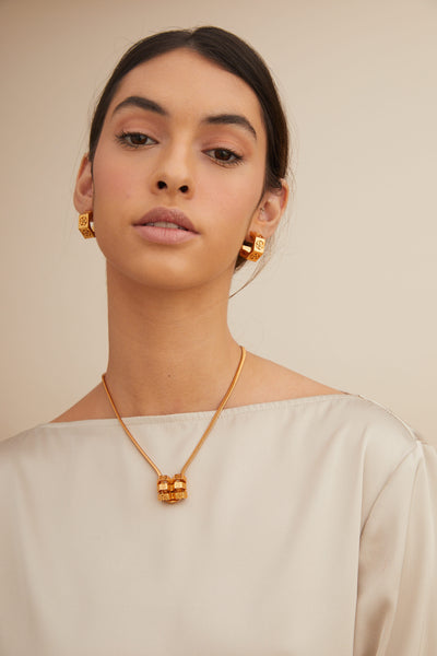 Outhouse jewellery OH Poppi Bolt Mini Hoops gold online shopping melange singapore indian designer wear