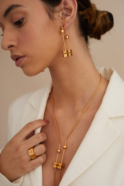 Outhouse jewellery OH Poppi Bolt Ring gold online shopping melange singapore indian designer wear