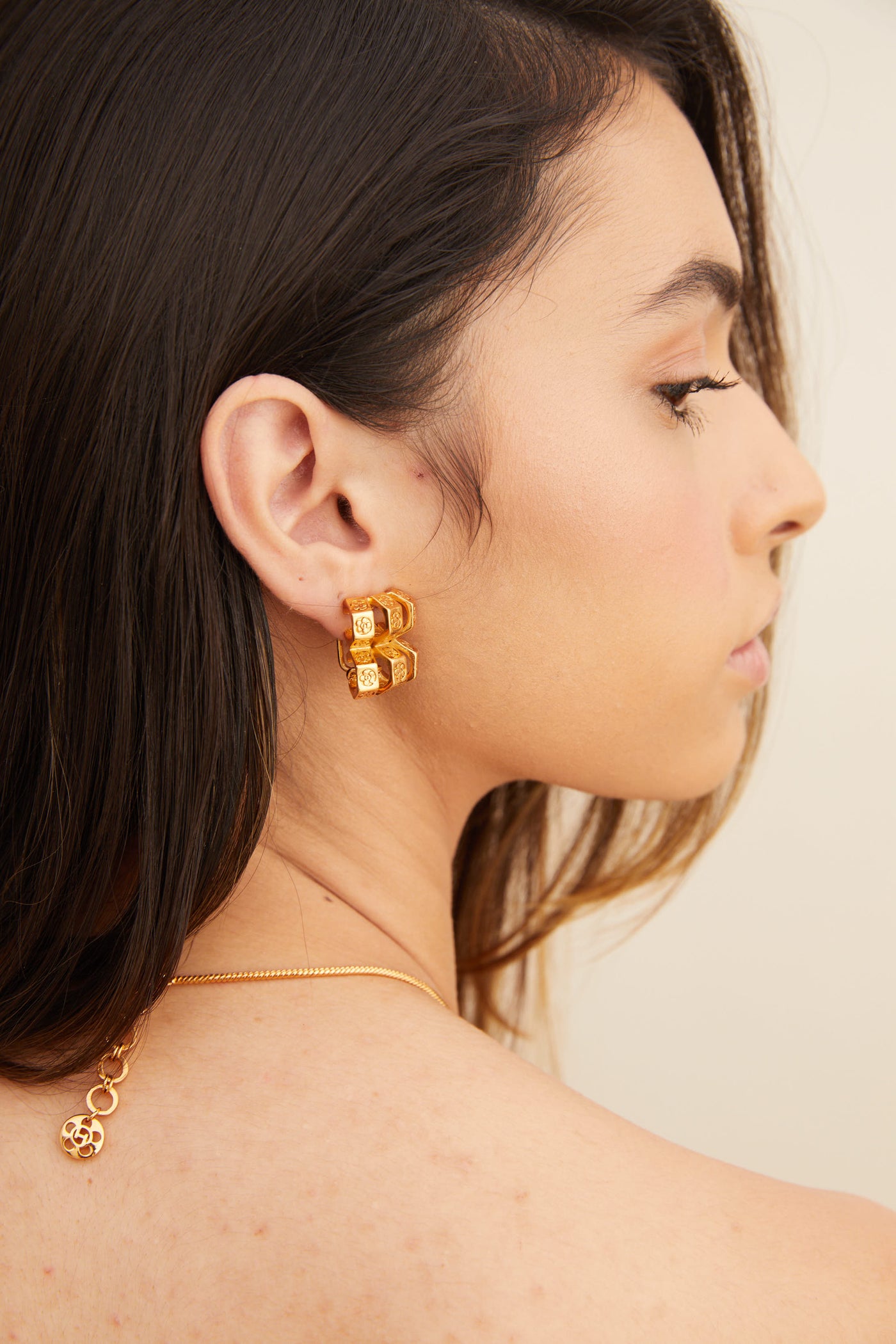 outhouse jewellery OH Poppi Bolt Stud Earrings gold online shopping melange singapore indian designer wear