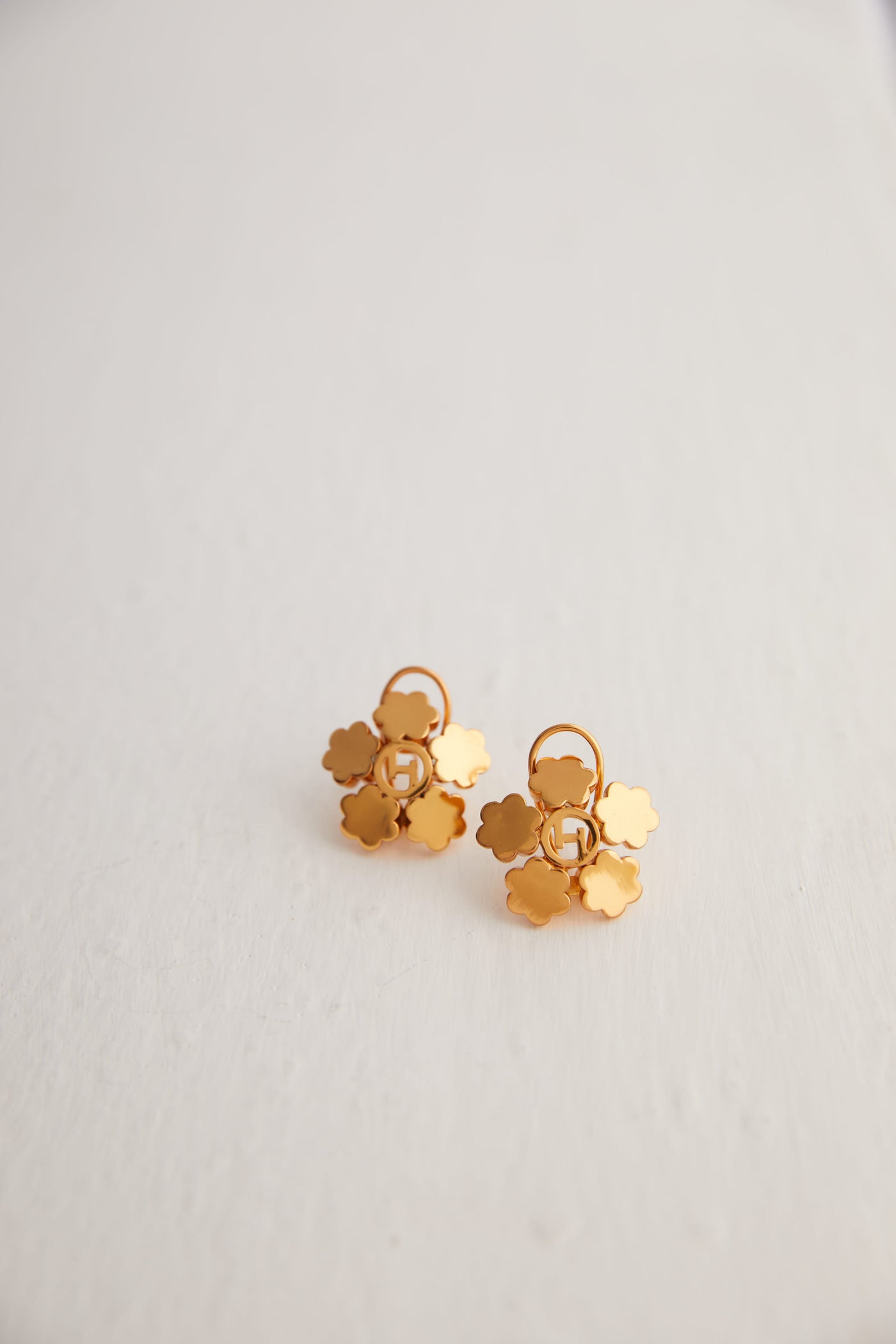 Outhouse OH Poppi Clump Studs gold online shopping melange singapore indian designer wear