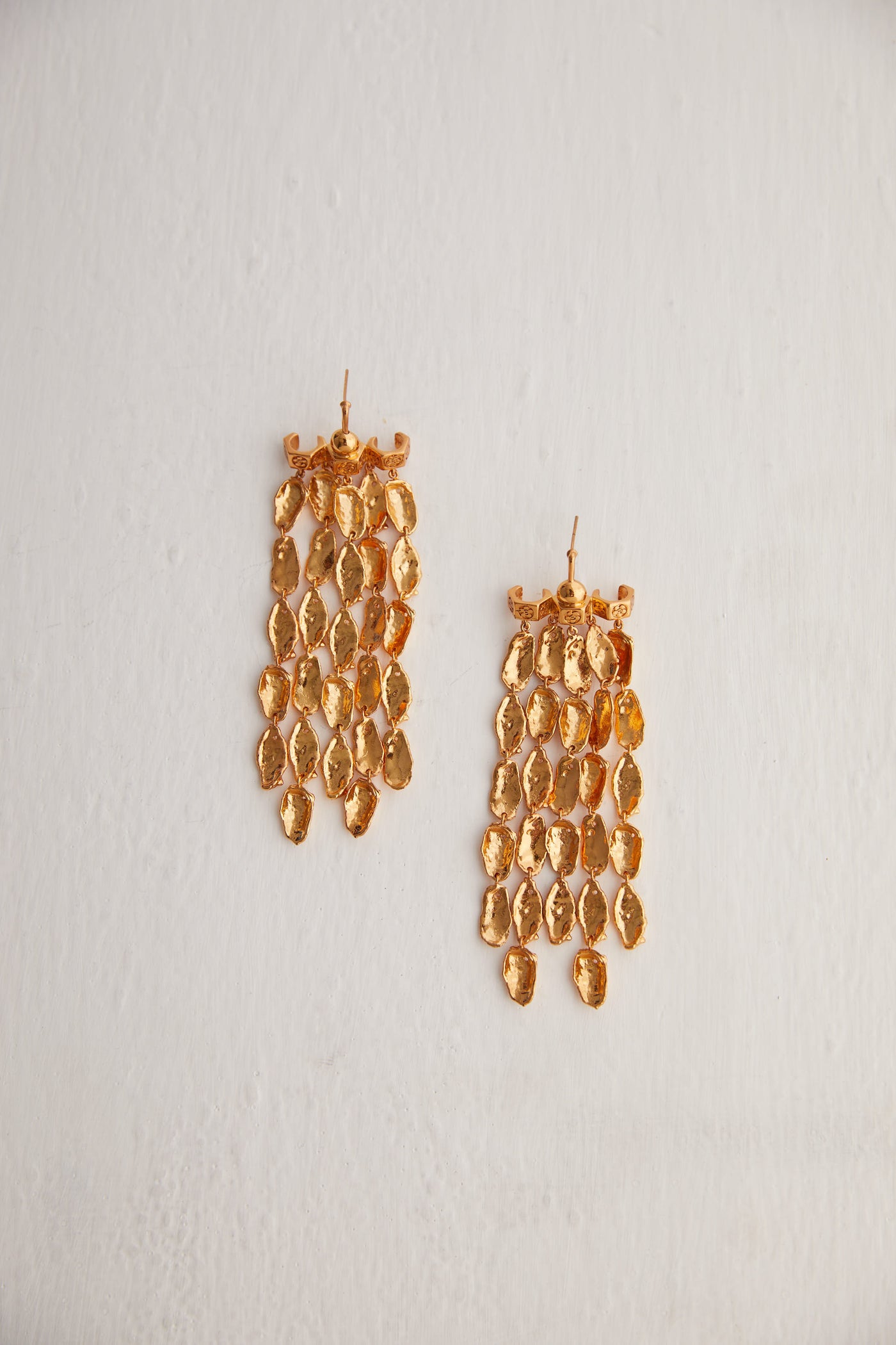 Outhouse jewellery OH Poppi Dewdrop Statement Earrings gold online shopping melange singapore indian designer wear