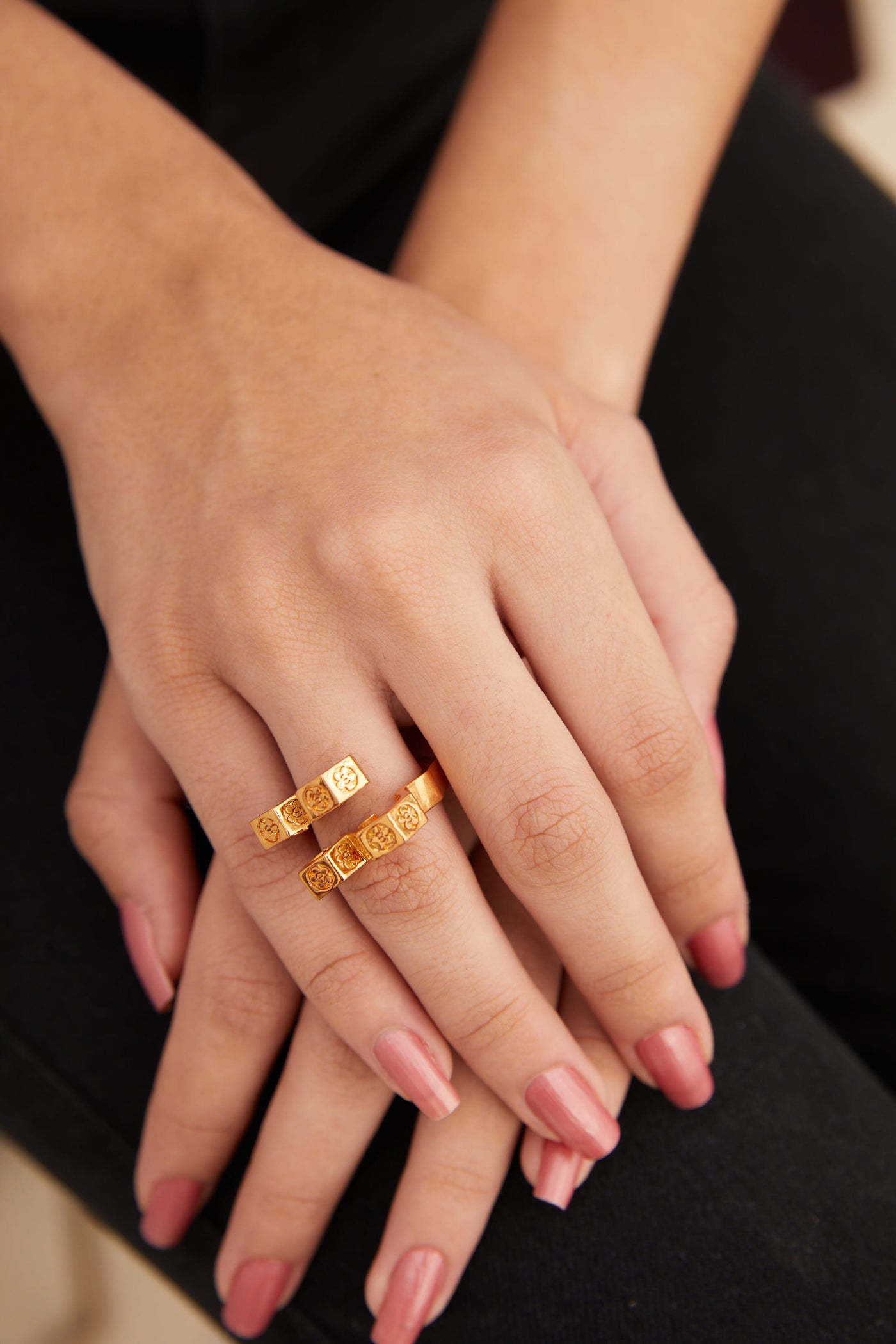 Outhouse jewellery OH Poppi Quatro Bolt Ring gold online shopping melange singapore indian designer wear