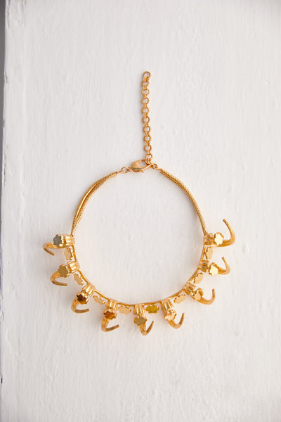 Outhouse jewellery OH Poppi Tuscon Necklace gold online shopping melange singapore indian designer wear