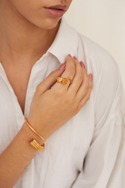 Outhouse jewellery OH Poppi Tuscon Ring gold online shopping melange singapore indian designer wear