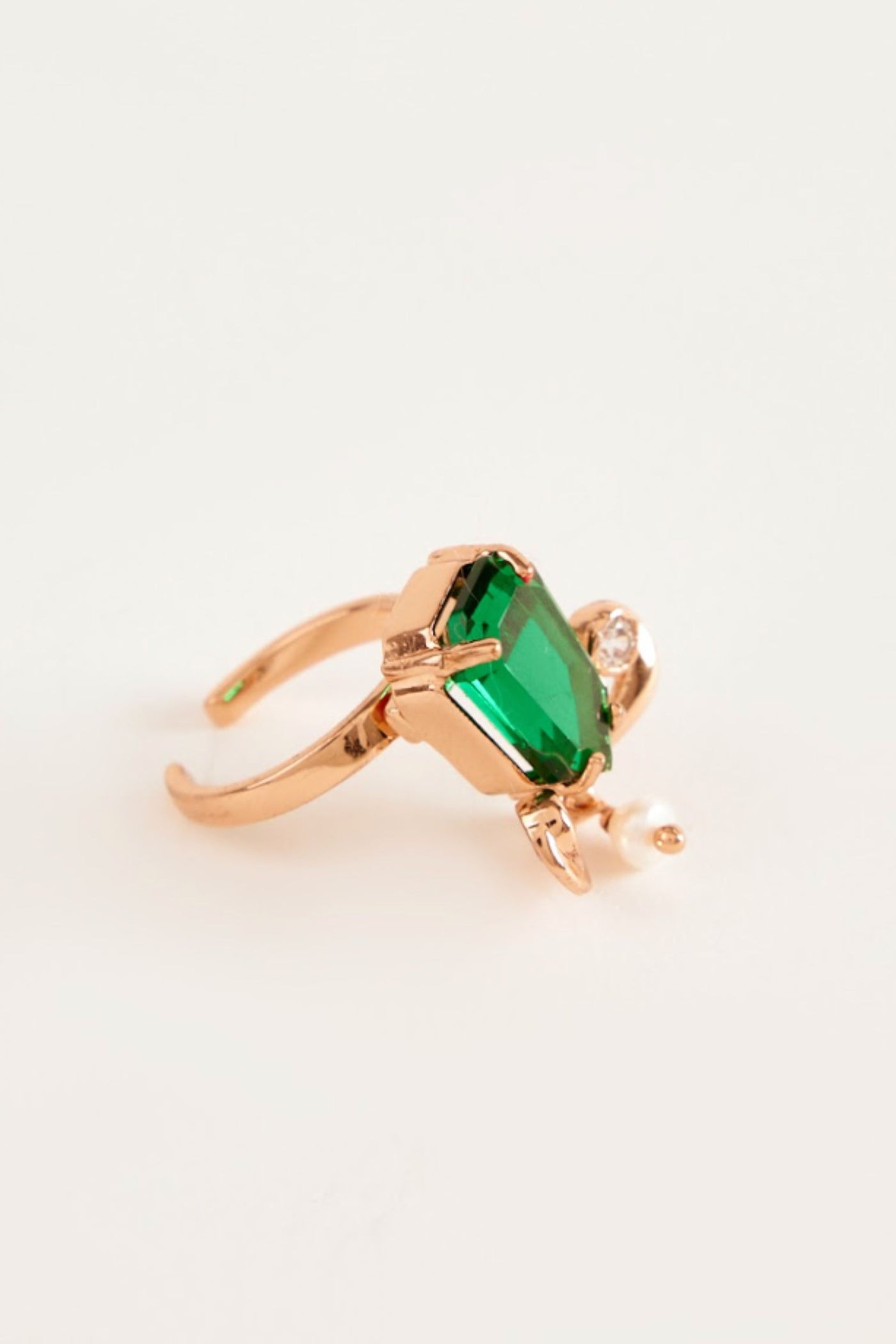 Outhouse The Faena Gemstone Ring in Jade Green jewellery indian designer wear online shopping melange singapore