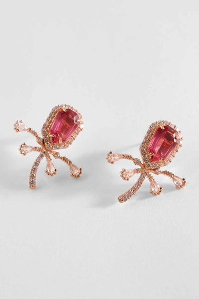 Outhouse The Faena Mini Stud Earrings In Vintage Rose jewellery indian designer wear online shopping melange singapore