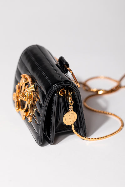 outhouse jewellery The Oh V Furbie - Noir Black bags online shopping melange singapore indian designer wear accessories