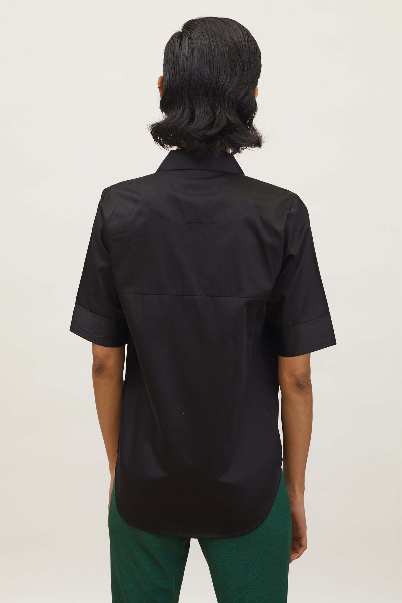 Pallavi Swadi Black Puzzle Pop Embroidered Shirt indian designer wear womenswear online shopping melange singapore