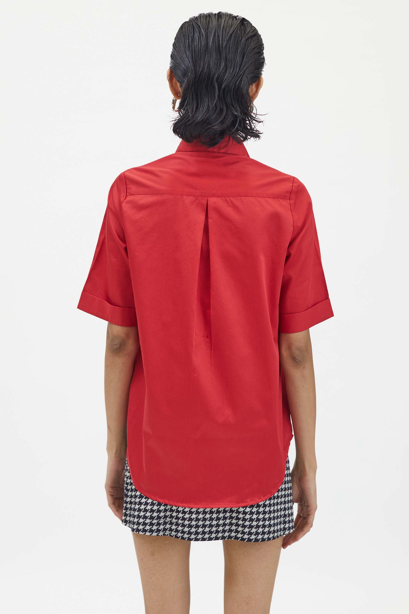 Pallavi Swadi Red Embellished Jade Green Pop Pocket Shirt indian designer wear womenswear online shopping melange singapore
