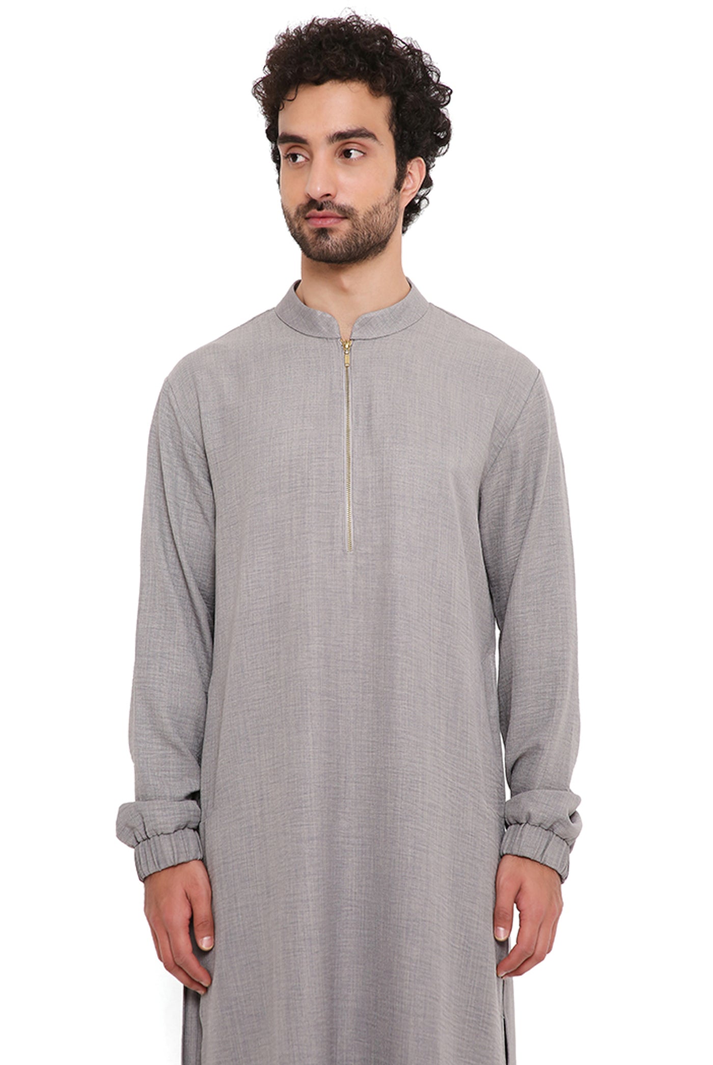 Payal singhal menswear Grey Soft Linen Bomber Kurta With Jogger Pants festive indian designer wear online shopping melange singapore