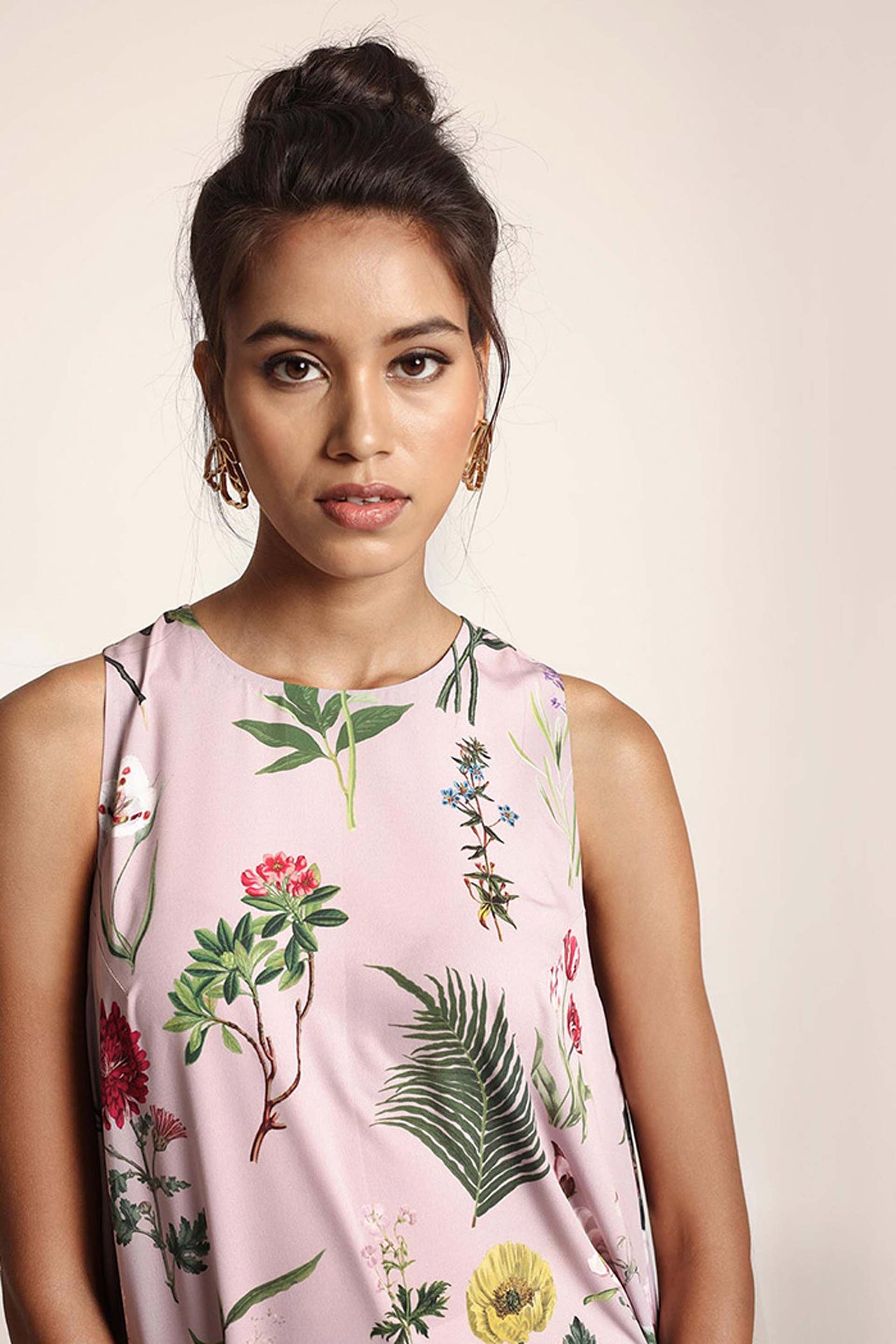 PayaL Singhal Lilac Colour Printed Art Crepe Tunic lilac indian designer wear online shopping melange singapore