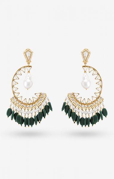 Emerald Moonlit Earrings