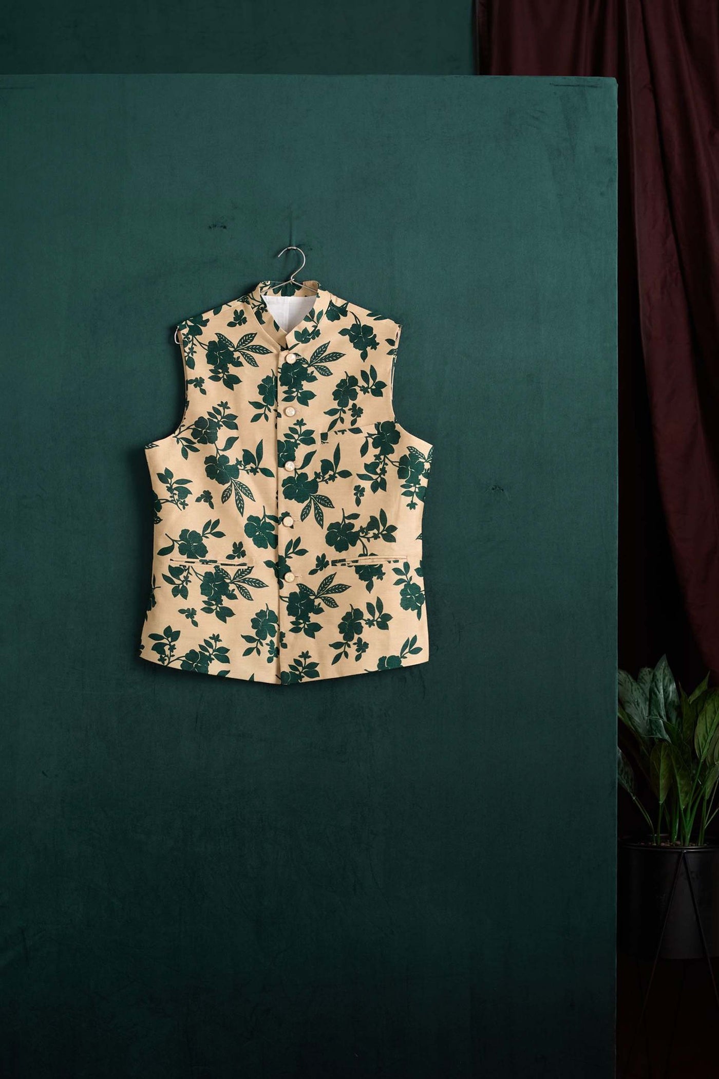 Project bandi Green Basil Silk Bandi menswear festive indian designer wear online shopping melange singapore