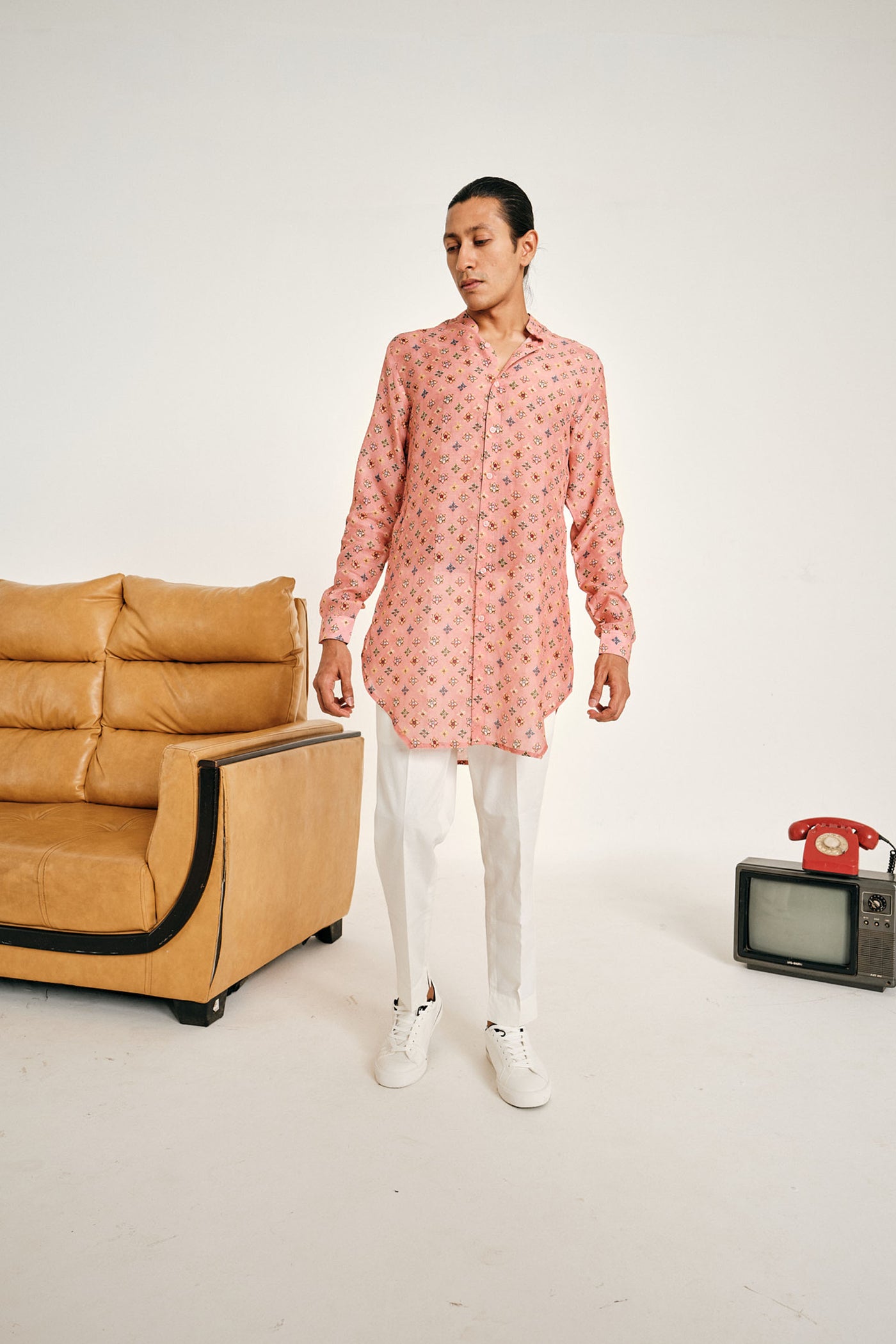 Project Bandi Rose Sitara Malai Cotton Kurta Pajama Set pink kurta sets online shopping melange singapore indian designer wear