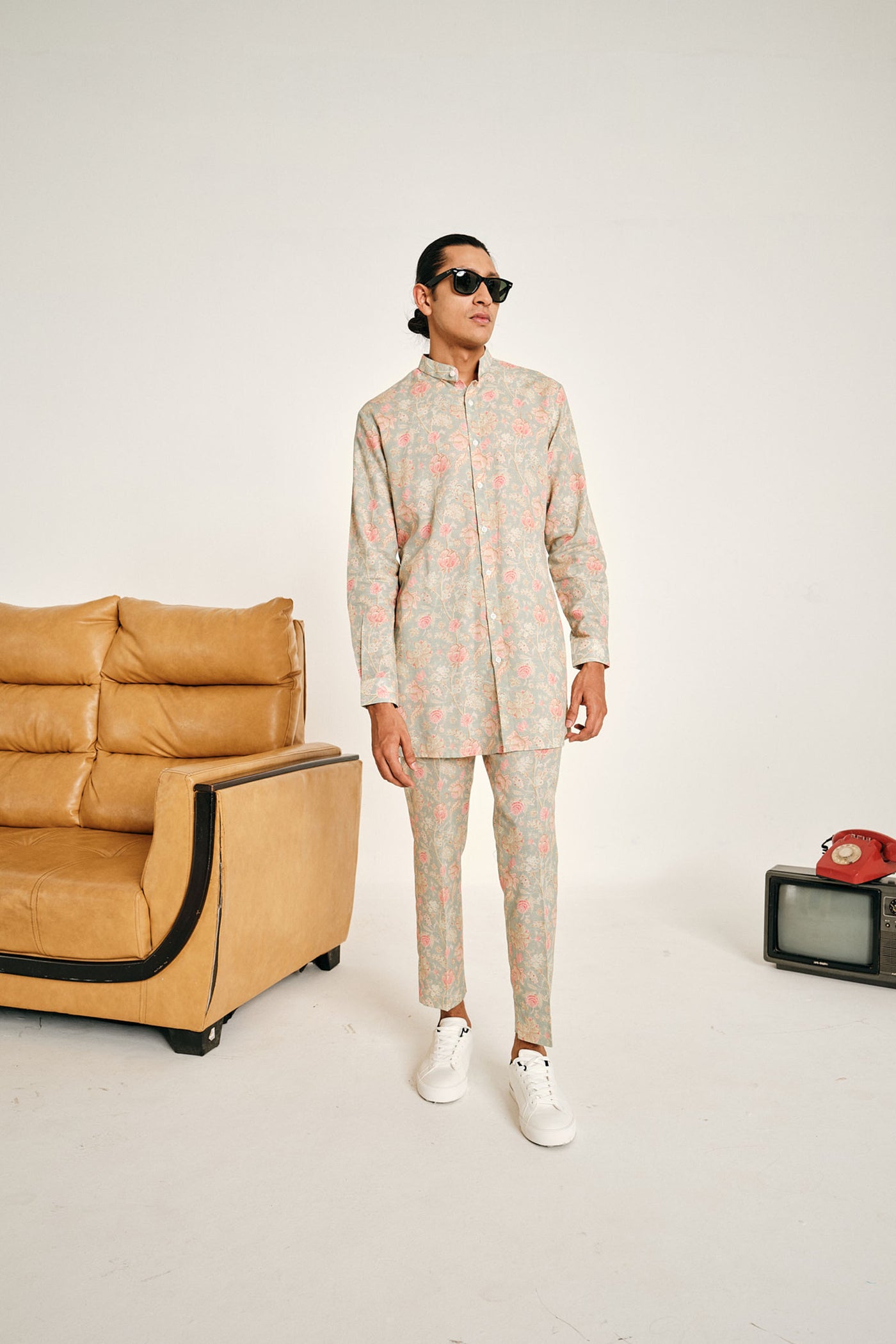 Project Bandi Vintage Shalimar Linen Kurta Pajama Set multi color menswear kurta sets online shopping melange singapore indian designer wear