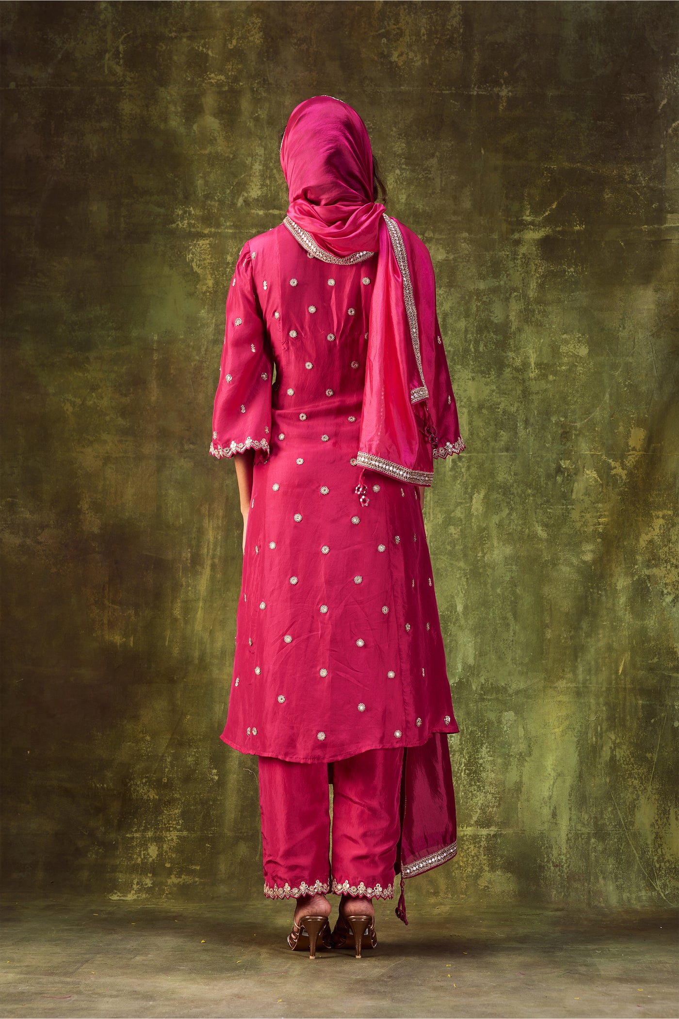 Punit Balana Rani Pink Anarkali Set festive indian designer wear online shopping melange singapore