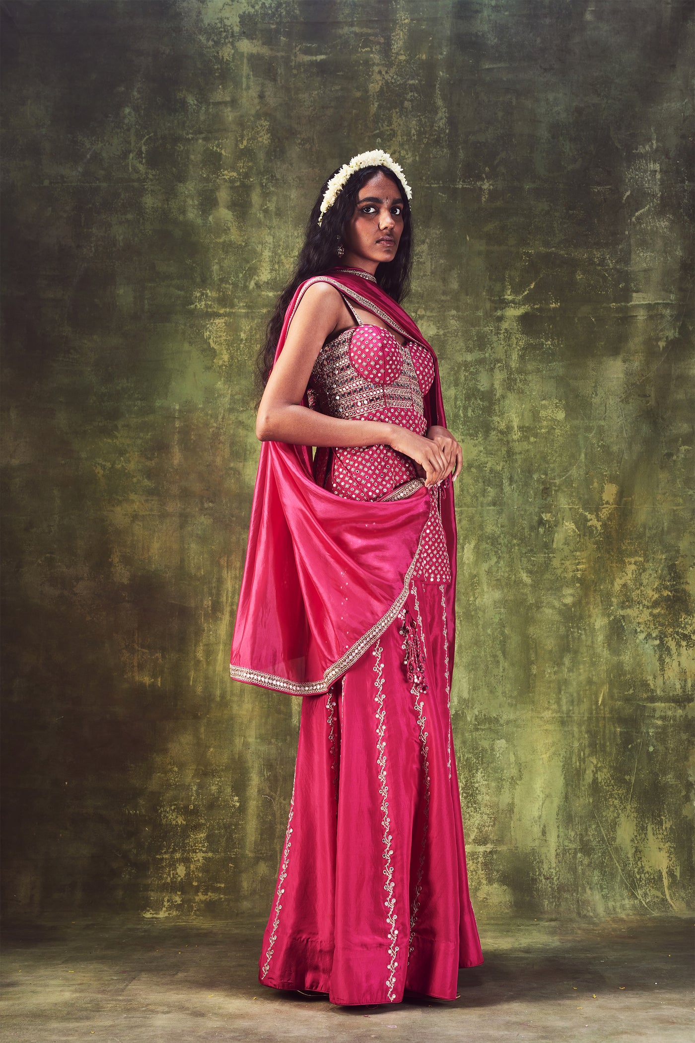 Punit Balana Rani Pink Kurti With Sharara & Dupatta festive indian designer wear online shopping melange singapore