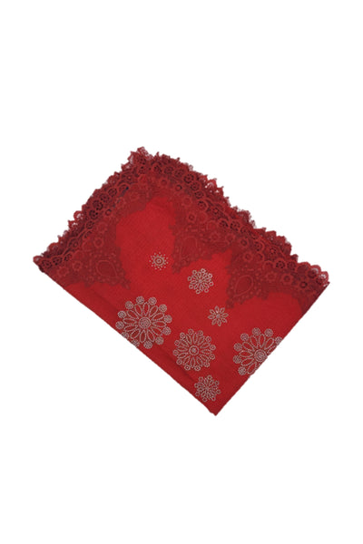 Queenmark Lace Crystal Flower Red fashion accessory online shopping melange singapore