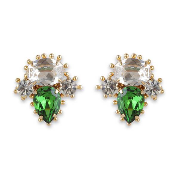 Crystal Pear Stud Earrings