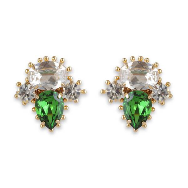 Crystal Pear Stud Earrings