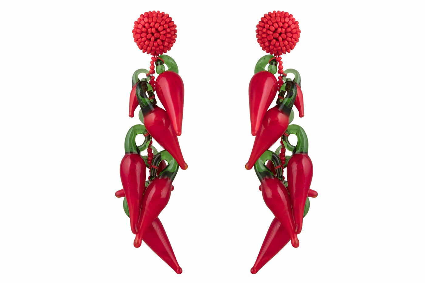 Red Chilli Long Earrings