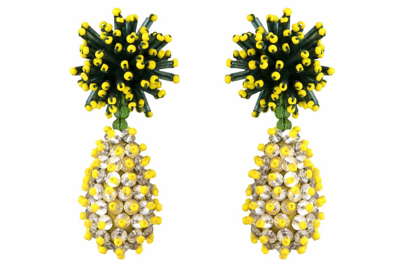 Embroidery Pineapple Earrings