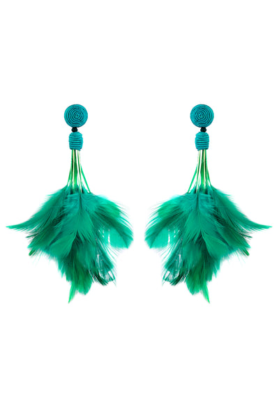 Raya jewels Down Feather Earrings fashion jewellery online shopping melange singapore indian designer wear