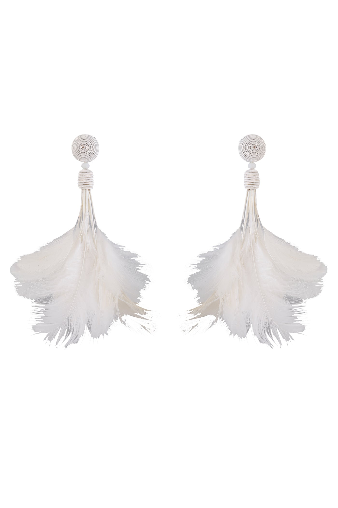 Raya jewels Down Feather Earrings fashion jewellery online shopping melange singapore indian designer wear