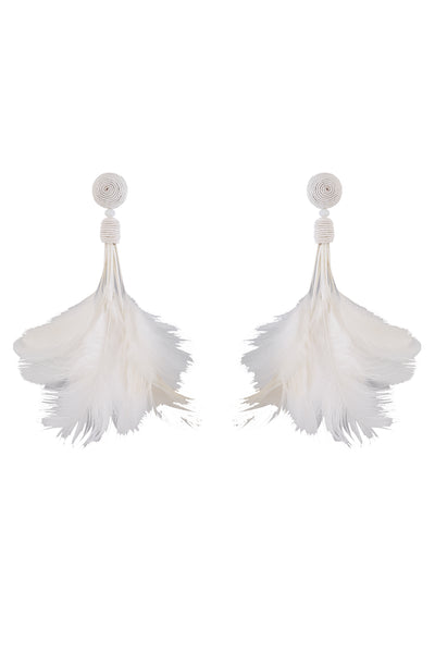 Raya jewels Down Feather Earrings fashion jewellery online shopping melange singapore indian designer wear