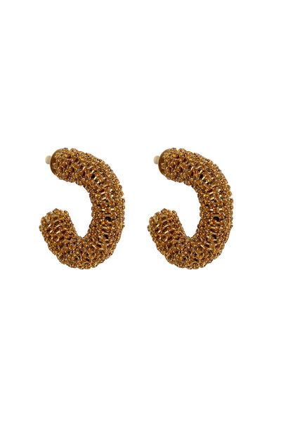 Raya Glitter Tiny Hoops gold fashion jewellery online shopping melange singapore indian designer wear