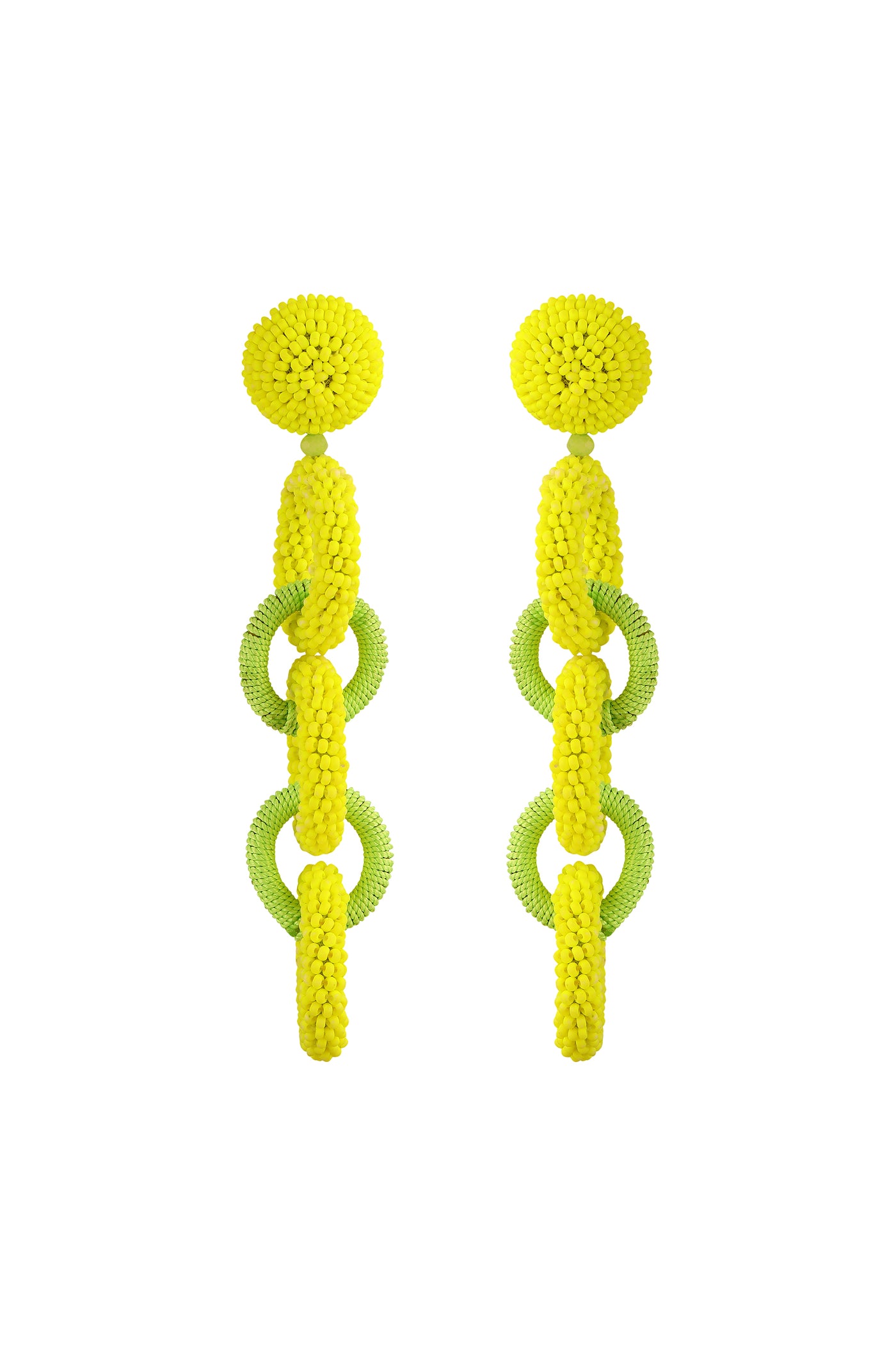 raya jewels Neon Links Earrings green online shopping melange singapore fashion jewellery Indian designer wear