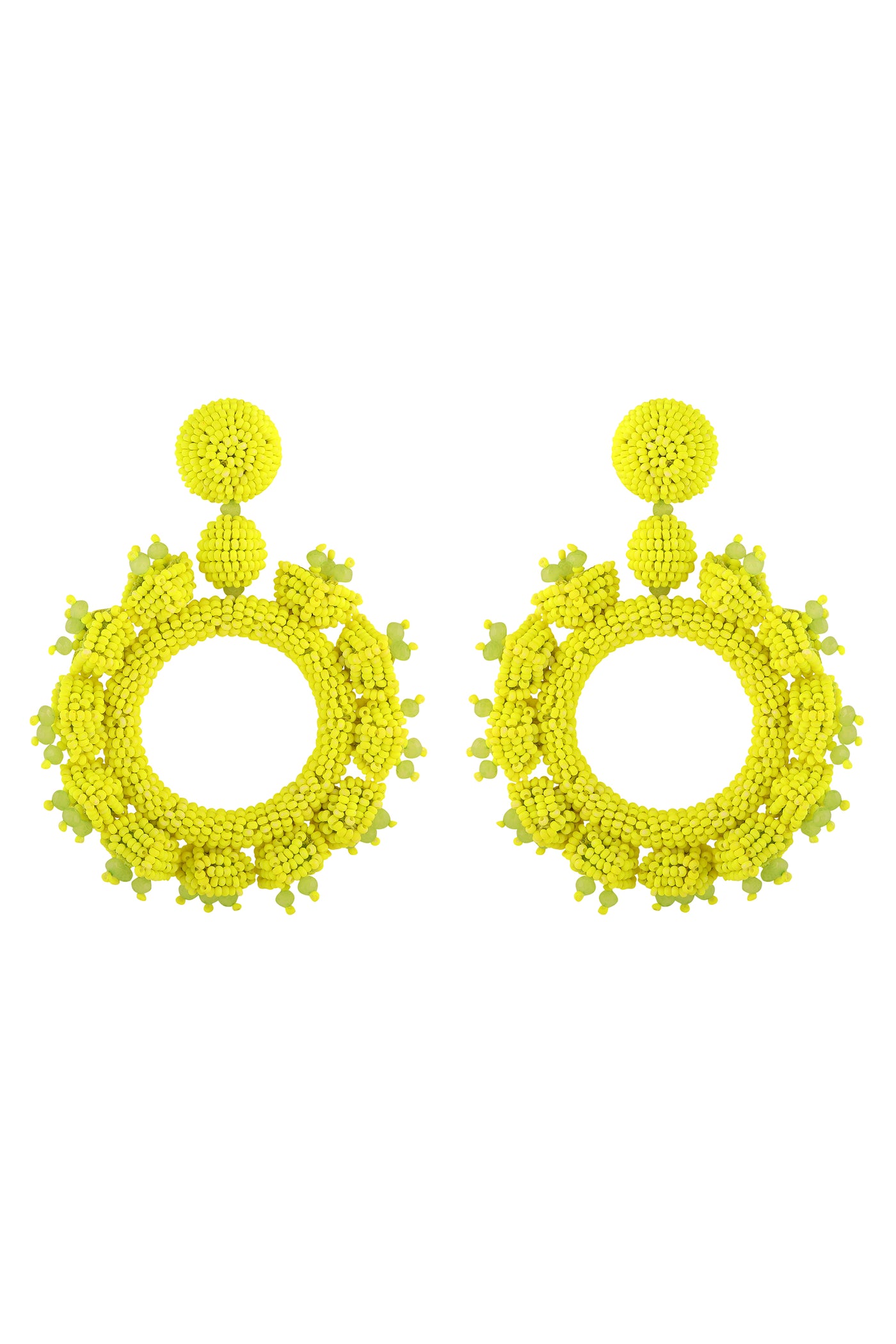 Raya jewels Statement Neon Earrings green fashion jewellery online shopping melange singapore indian designer wear