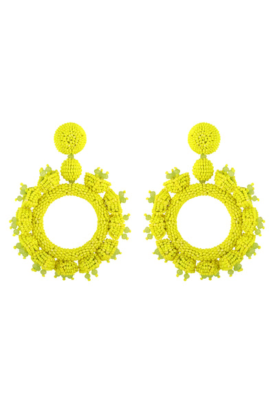 Raya jewels Statement Neon Earrings green fashion jewellery online shopping melange singapore indian designer wear