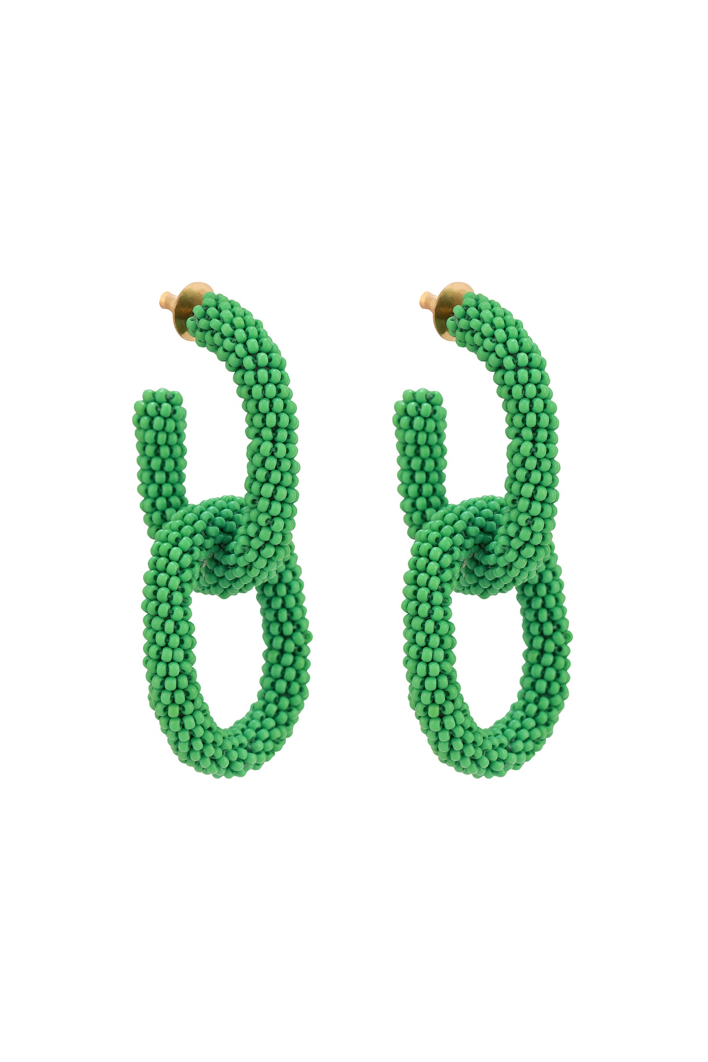 Raya Link Earring green fashion jewellery online shopping melange singapore indian designer wear