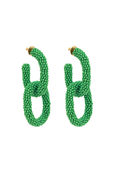 Raya Link Earring green fashion jewellery online shopping melange singapore indian designer wear