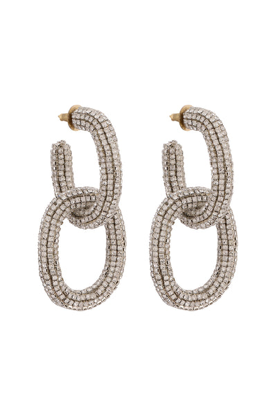 Raya Link Earring silver fashion jewellery online shopping melange singapore indian designer wear