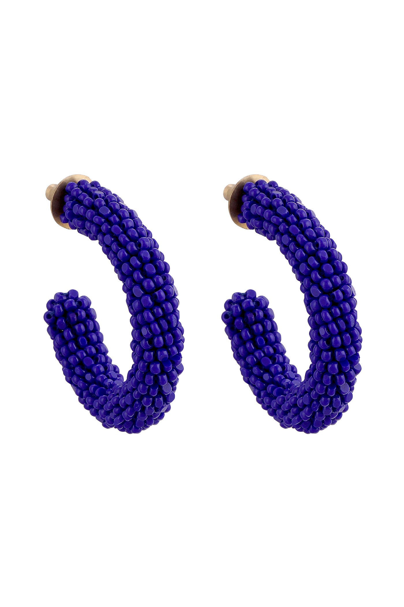 Raya Matte Tiny Hoops blue fashion jewellery online shopping melange singapore indian designer wear