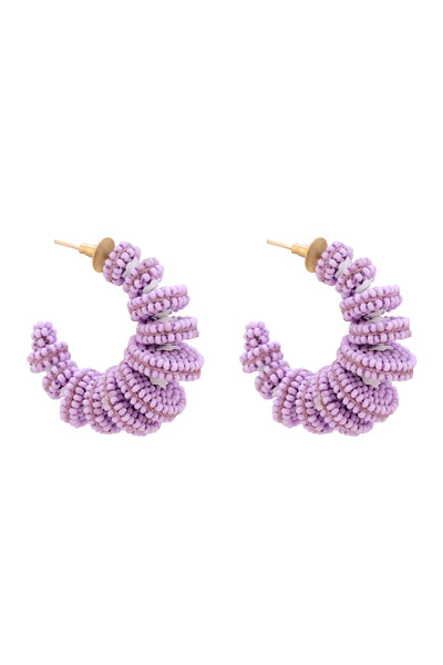Raya Mini De-construct Hoop lilac fashion jewellery online shopping melange singapore indian designer wear