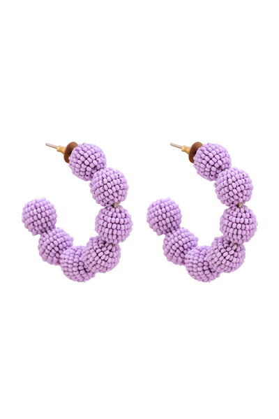 Raya Mini Hoop Earrings Lilac fashion jewellery online shopping melange singapore indian designer wear