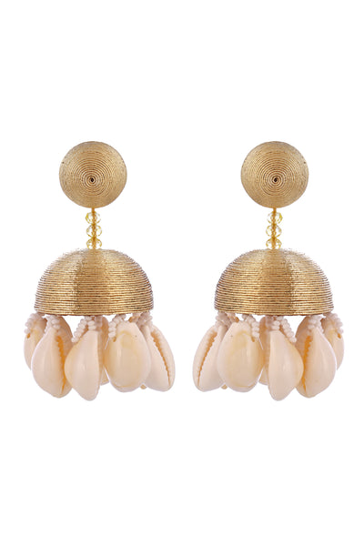 Raya jewels Gold Beach Party Earrings fashion jewellery online shopping melange singapore indian designer wear