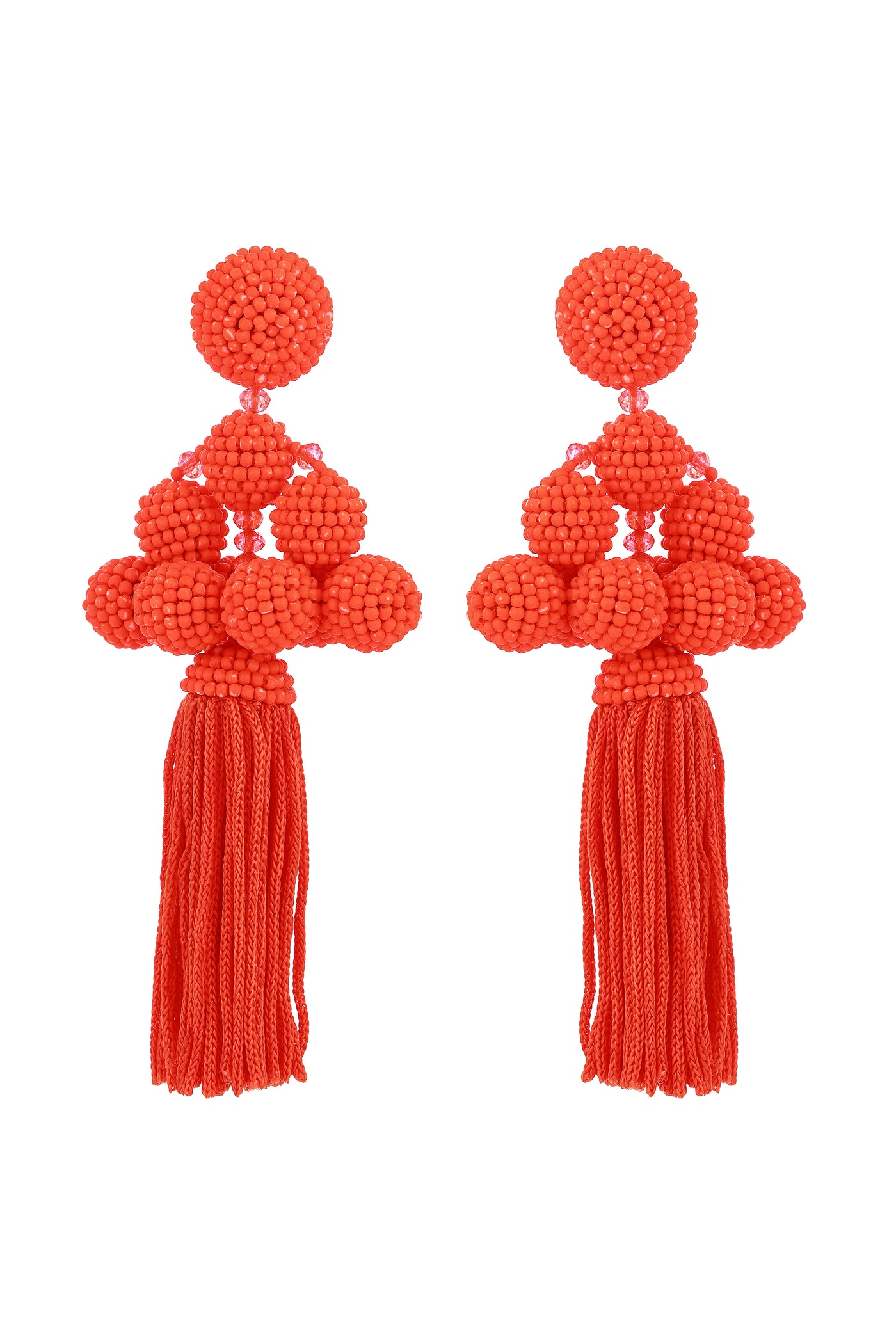 Raya jewels Beaded Tassel Long Earrings fashion jewellery online shopping melange singapore indian designer wear