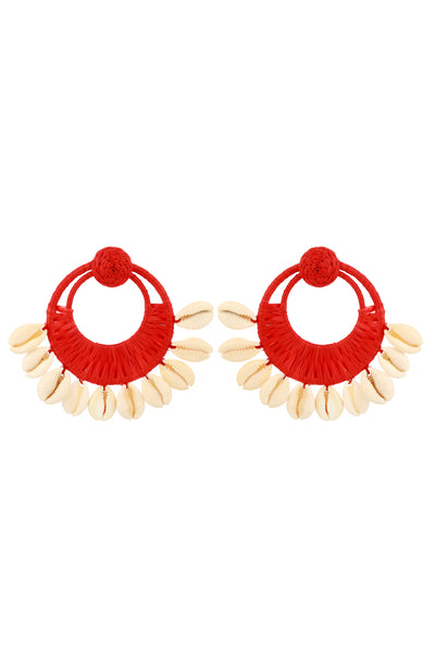 Raya jewels Boho Shell Earrings fashion jewellery online shopping melange singapore indian designer wear