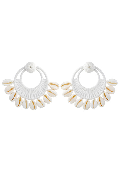 Raya jewels Boho Shell Earrings fashion jewellery online shopping melange singapore indian designer wear